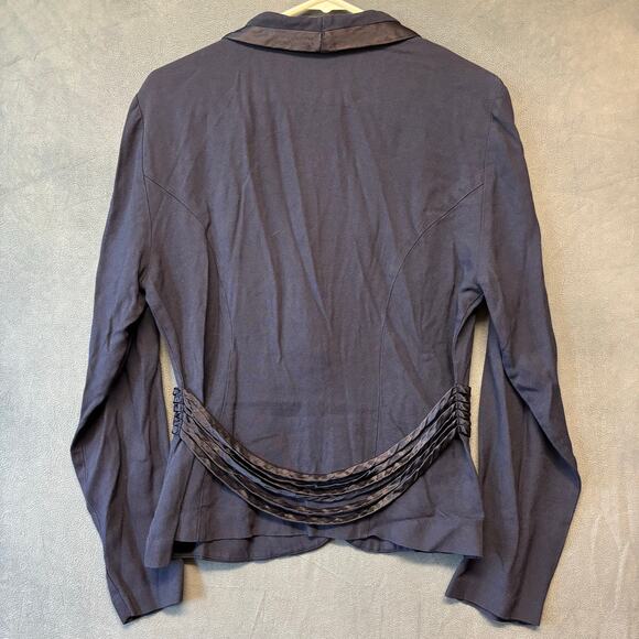 Jaclyn Hart Soft Blazer Artistic Office Vixen Detailed Work Single Button Light - Picture 6 of 8